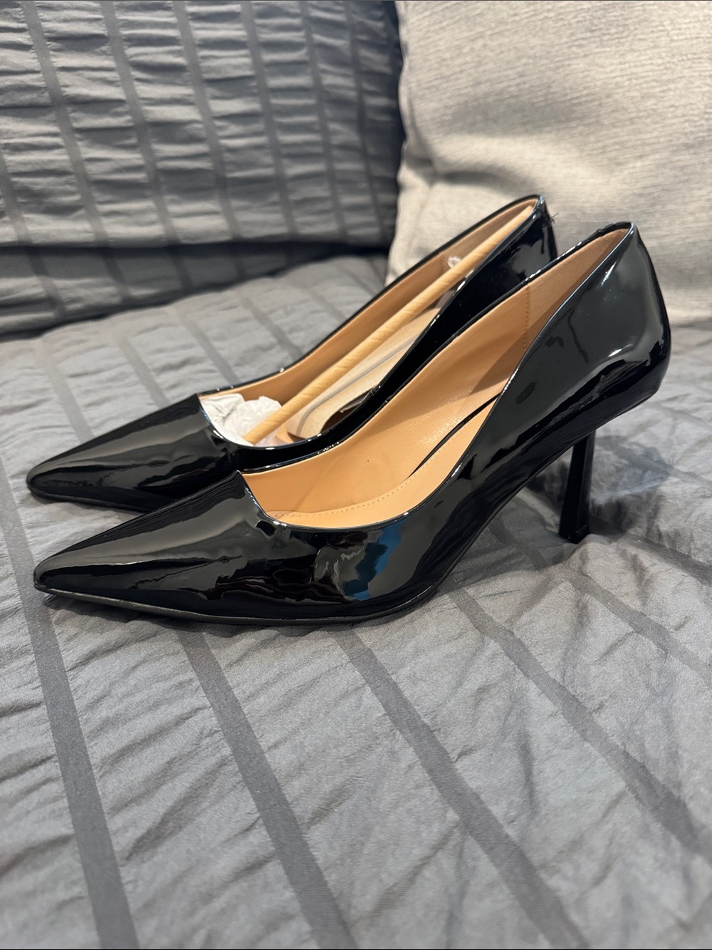 Madden Girl Black Patent Pointed Toe Stiletto Pumps